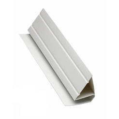 Decorative finishing profile for PVC paneling 3m, white