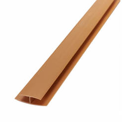 H-образный соединительный профиль 3 м для ПВХ-облицовки коричневого цвета BILDEM