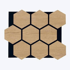 Acoustic hexagonal wall panel 65x80cm Karina