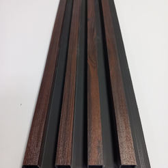 Dekorative Wandpaneele DPY Walnuss 16x270cm PVC dunkles Holz BILDEM