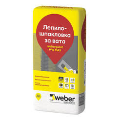 Лепилно-шпакловъчна смес за минерална вата 25кг weberguard MW MAX