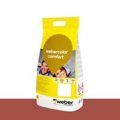 Webercolor comfort grout for joints up to 6 mm, waterproof 1 kg - R407 dark brick