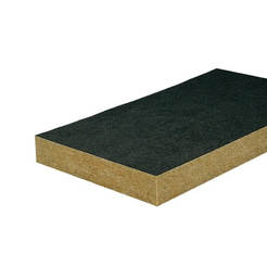 Stone wool 80mm, 600x1200mm, 50kg/m³, 4.32m²/package, with black veil FIBRANGEO