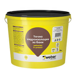 Жидкая эластичная гидроизоляция 5 кг, weber.tec D-protect