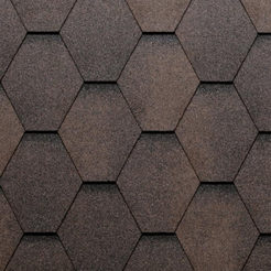 Bituminous tiles hexagonal brown Bardoline First 2.9 sq.m./package
