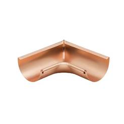 Internal cast corner for gutter model 33, copper