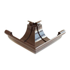 Universal gutter angle 90° PVC LG25 brown NICOLL