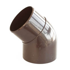 Elbow for gutter pipe J-M 45° Ф80 PVC LG29 brown NICOLL