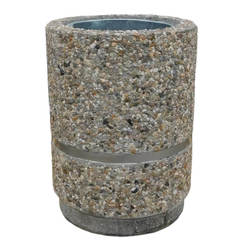 Кош мита мозайка с огледална лента 45 х 60см, кафяв с метална кофа № 200