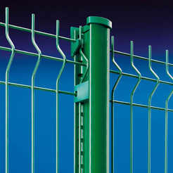Fenced pole with cap 70 x 45 mm - 1.97 m, green BEKAFIX