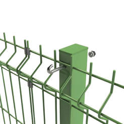 Fenced pole with cap 60 x 40 mm - 1.50 m, green E-LOX