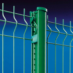 Fenced pole with cap 70 x 45 mm - 2.17 m, green BEKAFIX