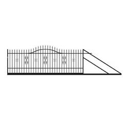 Fence door sliding right galvanized 1.20-1.50 x 4.0m MONACO