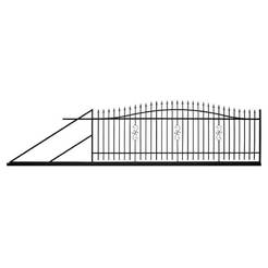 Fence gate sliding left 1.30-1.50 x 4.0m VIENNA