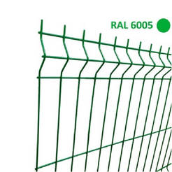 Панель ограждения ф4.3мм зеленая RAL 6005 103x251см