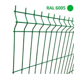 Панель ограждения ф4.3мм зеленая RAL 6005 123x251см