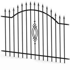 Кованая панель ограждения антрацит RAL 7016 150x200см