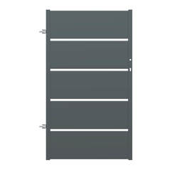 Fence gate left galvanized Andorra 1.50 x 0.9m RAL 7016 POLBRAM