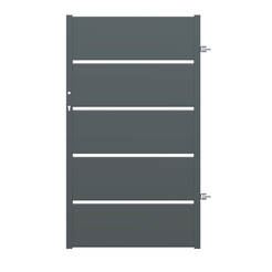 Fence gate right galvanized Andorra 1.50 x 0.9m RAL 7016 POLBRAM