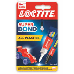 Секундно лепило за пластмаса 2гр + 4мл LOCTITE Super Bond Plastics