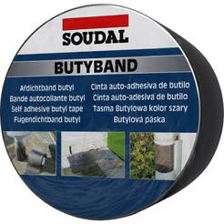 Лента уплътнителна 15 см х 10 м бутилова алуминий Butyband SOUDAL