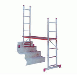 Professional combined ladder-scaffolding 2 x 6, up to 150 kg