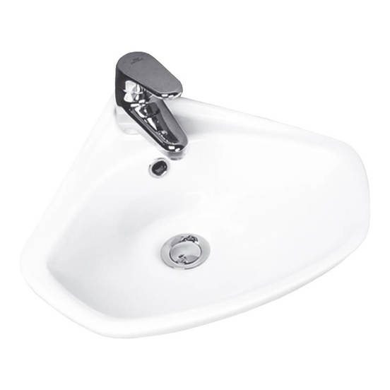 Ceramic corner bathroom sink 43 cm Ecco ⋆ MASTERHAUS