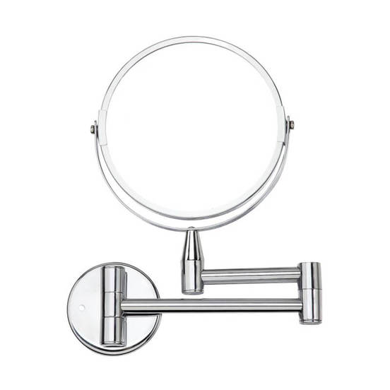 Wall cosmetic bathroom mirror ф17 cm with movable arm ⋆ MASTERHAUS