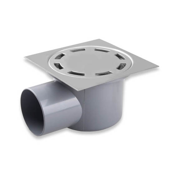 Сифон роговой ПВХ ф50 с решетчатым клапаном из нержавеющей стали 120 х ...