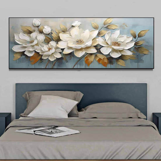 0607011964-1-kartina-s-ramka-50h150sm-floralni-motivi-beli-cvetja-330796_552x552_pad_478b24840a