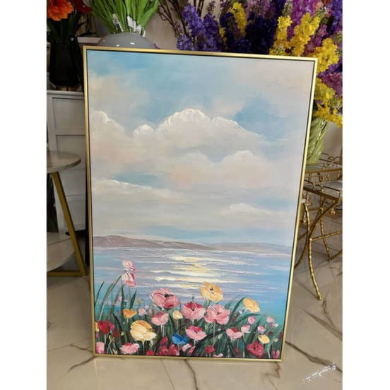 0607012040-2-kartina-s-ramka-60x90sm-maslena-cvetja-kraj-moreto-331045_552x552_pad_478b24840a