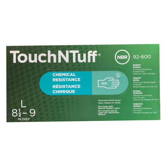 Nitrile gloves Touch'n'Tuff L, antiallergic, 100 pcs., Green ⋆