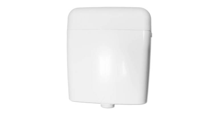 Бачок унитаз пластиковый двухступенчатый, белый ? MASTERHAUS