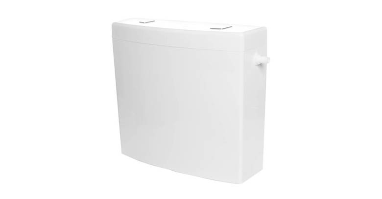 Пластиковый бачок унитаза с двумя кнопками и боковым наполнением ? ...