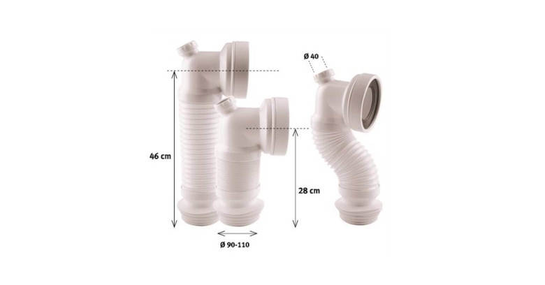 Манжета на унитаз Ф90-110 мм, колено Ф40 мм ? MASTERHAUS