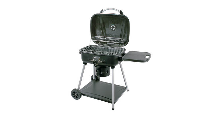 Rectangular barbecue with lid MG927 95 x 52 x 60 cm, wheels