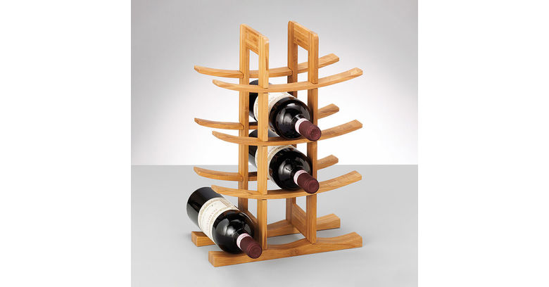 Bamboo wine rack 29 x 16 x 42 cm, for 12 bottles  MASTERHAUS