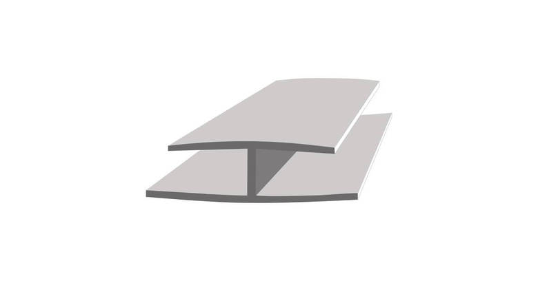 Свързващ профил за PVC облицовка - 3м, бял ⋆ MASTERHAUS